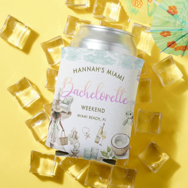 Rafraîchisseur Pour Canette Week-end de Bachelorette de Miami Beach (Été in situ)