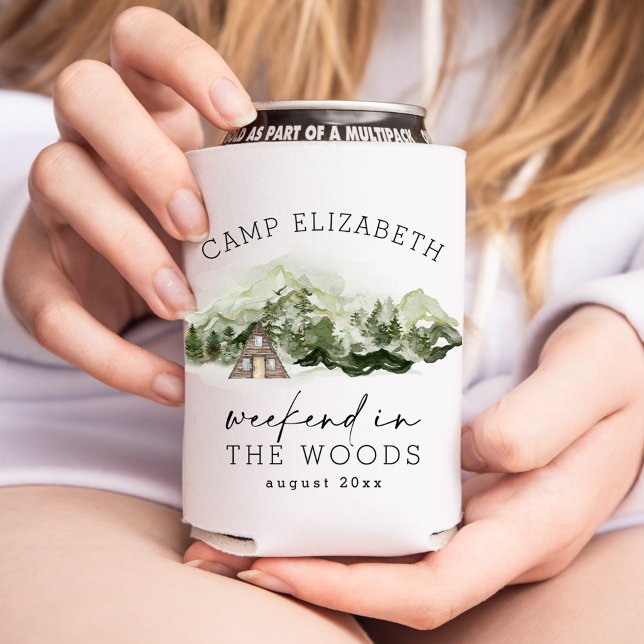 Rafraîchisseur Pour Canette Week-end de camping en forêt Enterrement de vie de (Créateur téléchargé)