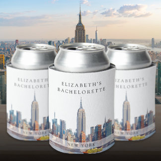 Rafraîchisseur Pour Canette Week-end de célibataire aquarelle à New York