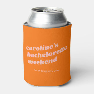 Rafraîchisseur Pour Canette Week-end de célibataire rose orange personnalisé e