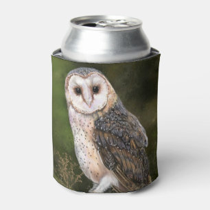 Rafraîchisseur Pour Canette Western Barn Owl - Migned Watercolor Painting Art 