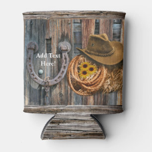 Rafraîchisseur Pour Canette Western Horseshoe Cowboy Casquette Lasso Can Coole