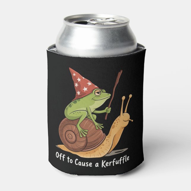 Rafraîchisseur Pour Canette Whimsical Frog Wizard Off to Cause A Kerfuffle  (Can devant)