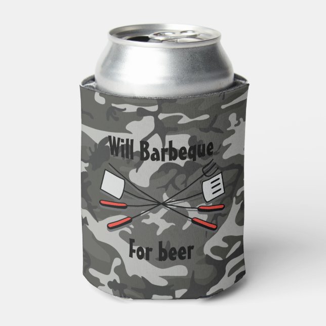 Rafraîchisseur Pour Canette Will Barbeque Pour Bière Personnalisée Camo Can Co (Can devant)
