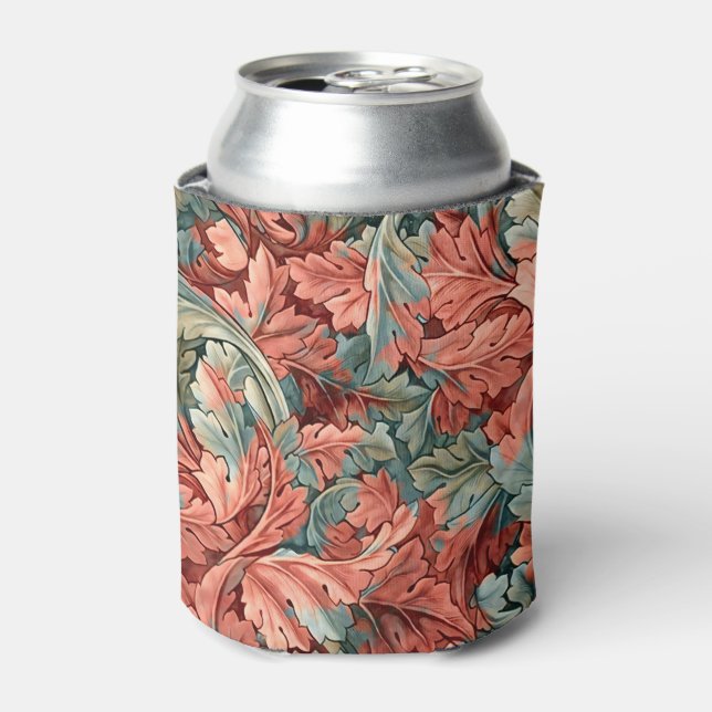 Rafraîchisseur Pour Canette William Morris Acanthe Rouille Rouge Sauge Vert (Can devant)