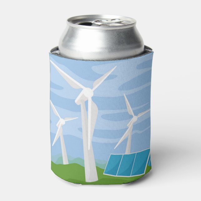 Rafraîchisseur Pour Canette Windmills et cellules solaires (Can devant)