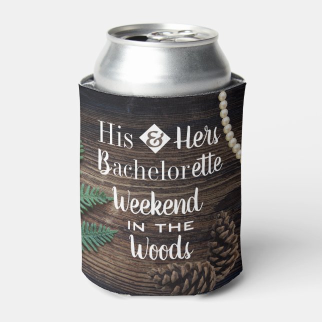 Rafraîchisseur Pour Canette Woodsy Bachelor / Bachelorette Party Personnalisé (Can devant)