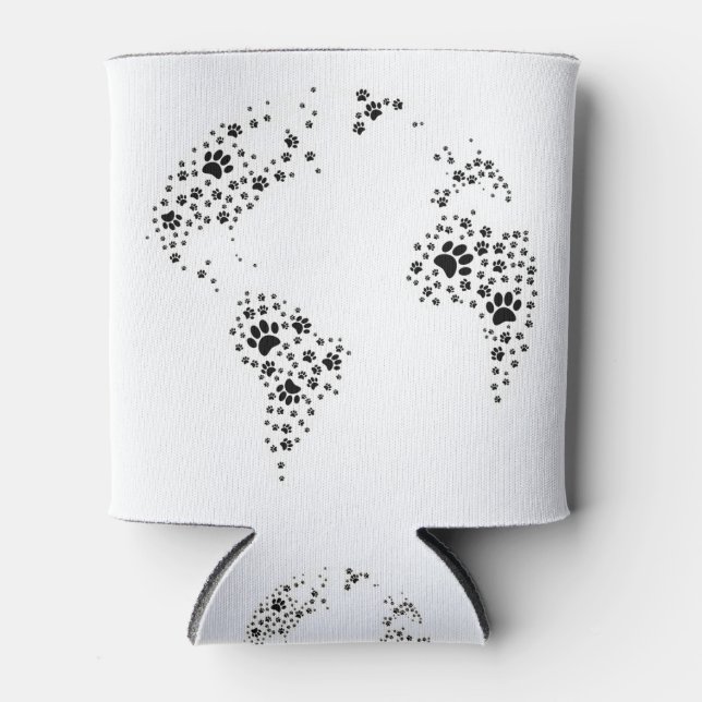 Rafraîchisseur Pour Canette World Atlas Dog Empreintes de pattes (Devant)