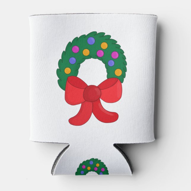 Rafraîchisseur Pour Canette Wreath de Noël (Devant)
