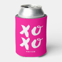 XOXO Hugs & Bisses Brush Typographie Magenta
