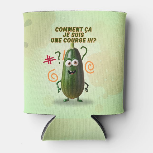 Rafraîchisseur Pour Canette Zettie la courgette (Devant)