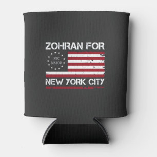 Rafraîchisseur Pour Canette Zohran Mamdani pour le maire de NYC avec drapeau a