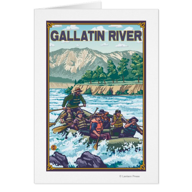 Rafting en eau blanche - Rivière Gallatin, Montana (Devant)