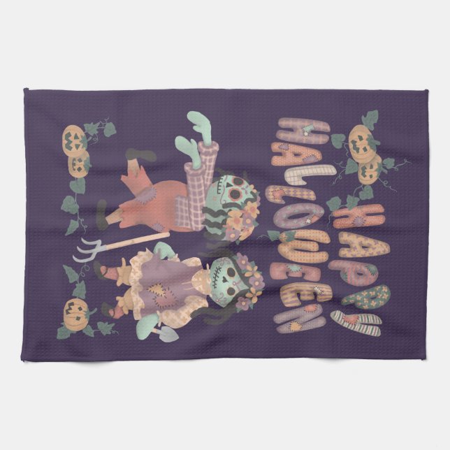 Rag Doll Zombies - Serviette de cuisine Happy Hall (Horizontal)