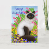Artery8 Joyeux Anniversaire Aquarelle Un Chat Ragdoll Mignon