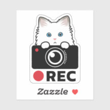 Ragdoll Chat Enregistrement Vinyl Sticker avertiss