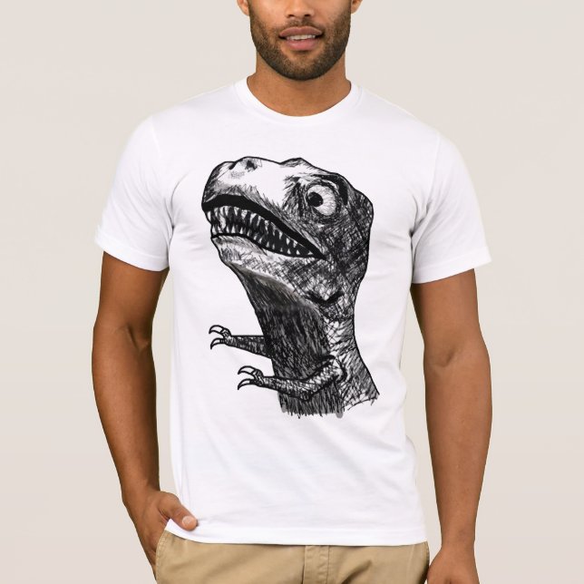 Rage Meme - T-shirt adapté de T-Rex (Devant)