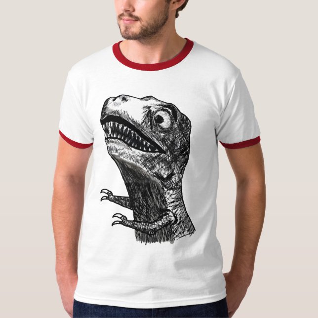 Rage Meme - T-shirt de T-Rex de sonnerie (Devant)