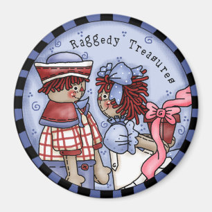 Raggedy Treasures Country Annie et Andy Magnet