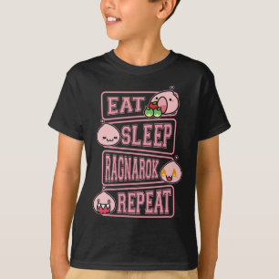 Ragnarok Poring Manger Dormir Répéter T-Shirt de M