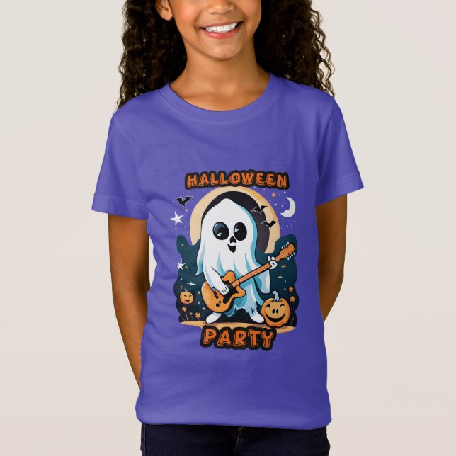 ragoût de t-shirt halloween avec fantôme mignon (Devant)