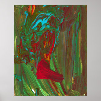 Rags To Riches 1 Bold Rouge Vert Impression d'art 