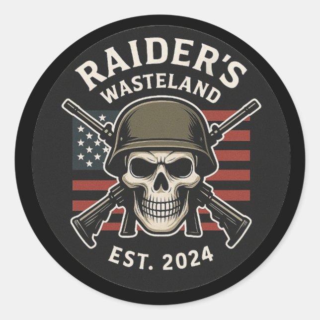 Raider’s Wasteland Official Logo Sticker (Devant)
