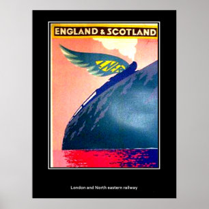Rail poster vintage Angleterre Et Ecosse