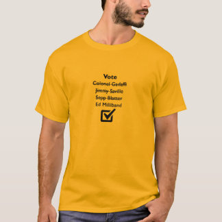 Raillerie politique de T-shirt de vote d'élection