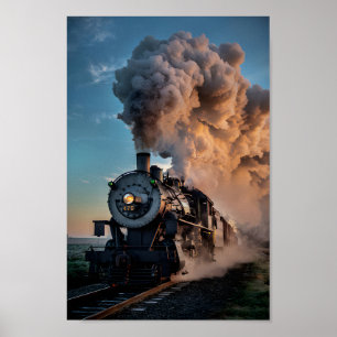 Rails de réiniscence : affiche du train Vintage