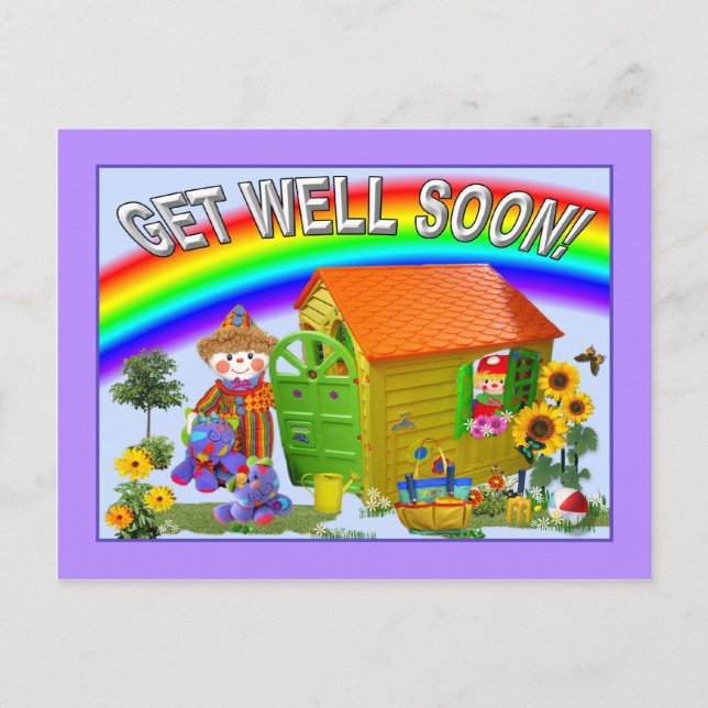 RAINBOW "Allez-y bientôt !" Carte postale (Devant)