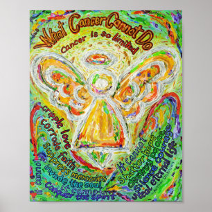Rainbow Angel Cancer Poem Art Poster Print