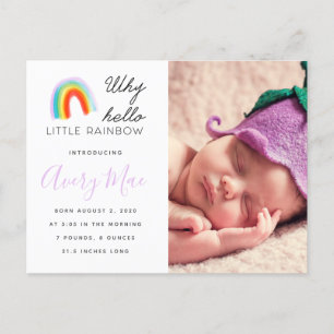 Rainbow Baby Faire-part de naissance