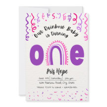 Rainbow Baby Invitation d'anniversaire