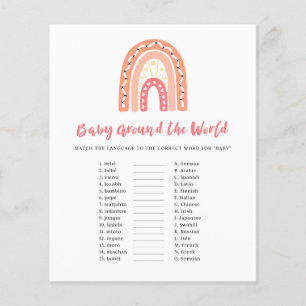 Rainbow Baby shower Baby autour du monde jeu