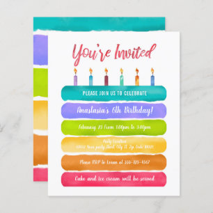 Rainbow Birthday Cake Party