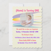 Rainbow Birthday Invitation Card