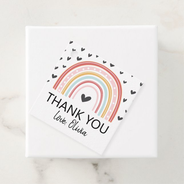 Rainbow Birthday Merci Favoriser les étiquettes (En situation)