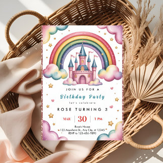 Rainbow Birthday Party Invitation – Colorful Kids 