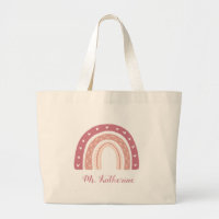 Rainbow Boho Pastel Cadeau rose Grand Sac fourre-t