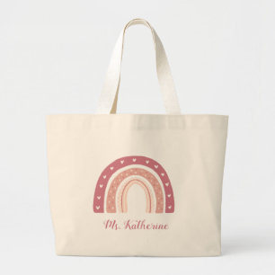 Rainbow Boho Pastel Cadeau rose Grand Sac fourre-t