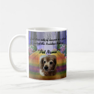 Rainbow Bridge Pet Memorial Memory Coffee Mug Cup