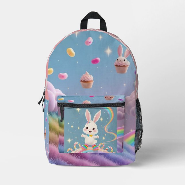 Rainbow Bunny Adventure - Sac à dos pour enfants (Recto)