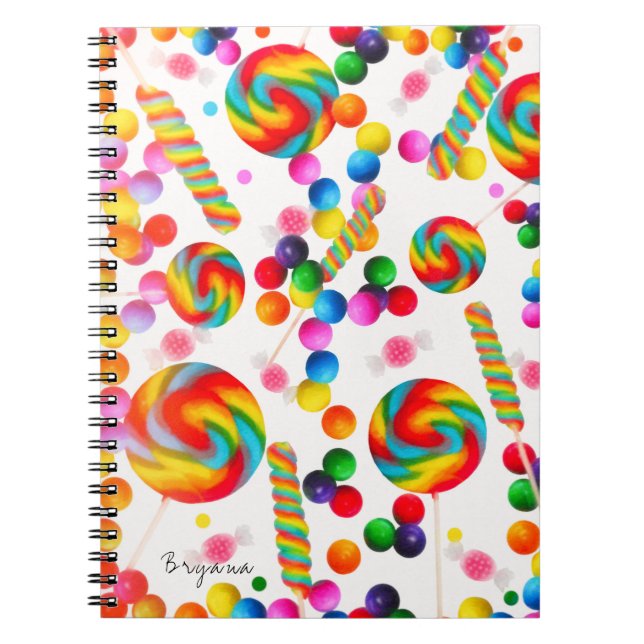 Rainbow Candy Sweet Custom Candyland Journal (Devant)