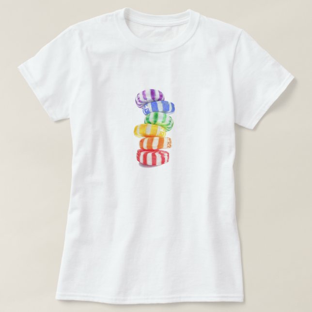 RAINBOW CANDY T-Shirt basique pour femme (Design devant)