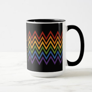 Rainbow Chevron Motif tasses personnalisées