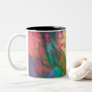 Rainbow Coffee Mug Boho Colorful Tea Beverage Cup