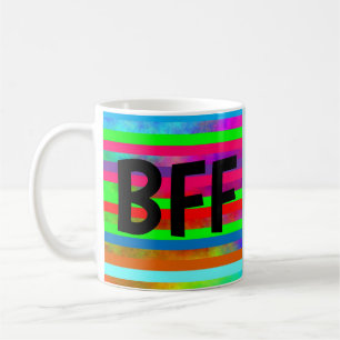RAINBOW COLORS MEILLEUR AMI BFF CAFÉ MUGS