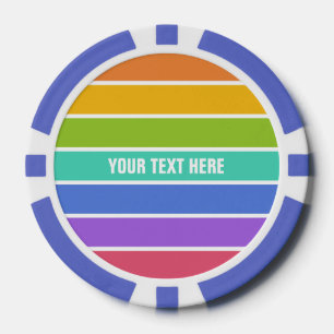 Rainbow Colours jetons de poker personnalisés