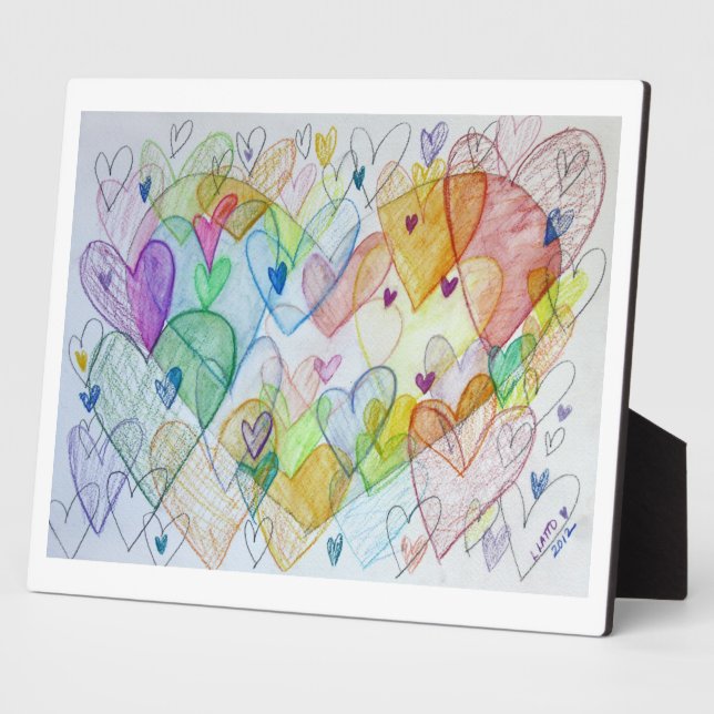 Rainbow Community Hearts Art Imprimer Plaques (Côté)